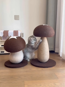 Mushroom Cat Scratching Board Elevated Sisal Durable and Shed-Free Cat Climbing Frame Post Cat Toy