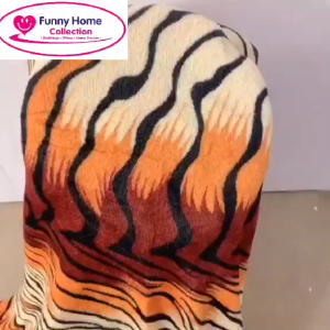 Leopard Tiger Print Fleece Velvet Blanket 145cmX195cm