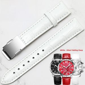 FUDIEN | Casio Genuine Leather Waterproof Womens Watch Band Red White Black SHEEN-5010/502316MM18 Medium Gloss Flat Interface Buckle