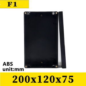 Black ABS Waterproof Box IP67 Flame-Retardant Plastic Electronic Safe Case for Electrical Instruments Wire Junction Housing