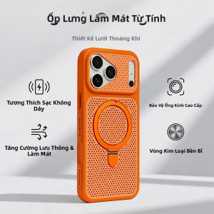 Ốp Lưng Điện Thoại Magsafe Tản Nhiệt Bảo Vệ Camera Chống Sốc Trong Suốt TPU Cho iPhone 17/16/15/14/13/12 Pro Max