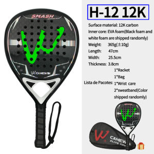 12K carbon fiber Padel racket Paddle racket EVA elastic memory foam core Lightweight tennis racket Carbon fiber padel racket