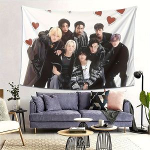 VIKAMA Nhóm Nhạc Nam KPop Poster Tấm Thảm Trái Tim Fan Art Treo Tường Thẩm Mỹ Trang Trí Phòng Cho Phòng Ngủ Ký Túc Xá