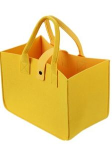 Large Capacity Felt Shoulder Travel Bag Casual Simple Style Versatile Handbag Tote Bag Commuter Bag Soft Structure Foldable