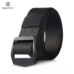 OKIMY Men Belt Outdoor Tactical Belt Free Adjustable Belt Nylon Waistband Youth Sports Canvas Pant Belt Simple Nice Waistband Nylon High Strength Adjustable Training Belt