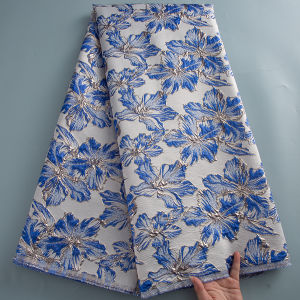 2025 แอฟริกันผ้าลูกไม้ Jacquard-ภาษาฝรั่งเศสคํา Gilding ลูกไม้ 5 หลาไนจีเรียผ้าลูกไม้ผ้าสําหรับงานแต่งงานของผู้หญิงชุด