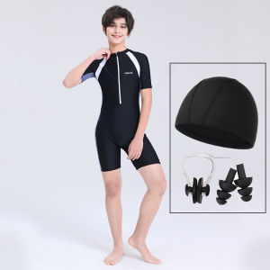 Professional Training Competition Swimsuit for Children Toddler Boys Girls One-Piece Flat Angle Swimwear Polyamide Fiber