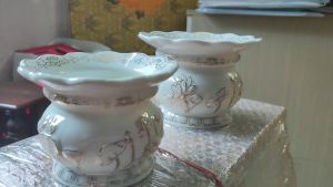 Bát Nhang Lư Hương Có Hứng Sứ Bạch Ngọc Hoa Sen