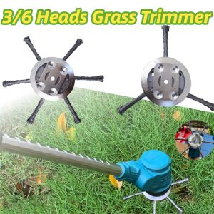 3/6 Steel Wire Grass Trimmer Head Lawn Mower Removal Weeding Plate Swing Blade Universal Garden Tool