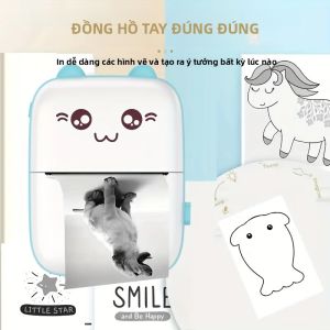 Máy In Ảnh Nhiệt Mini Không Dây Sạc USB Di Động Kết Nối Bluetooth Tương Thích Với Ứng Dụng Di Động Sử Dụng Giấy Nhiệt Cho Ảnh & Ghi Chú
