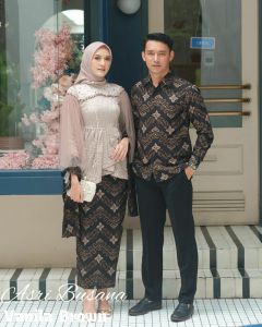 Kebaya Wisuda Wanita Couple 1 Set Lamaran Kondangan Nikahan Pasangan Suami Istri Model Terbaru