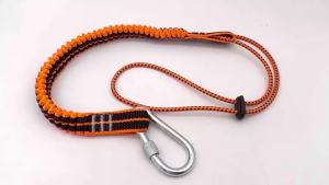 Retractable Tool Lanyard with Screw Lock Carabiner Clip and Adjustable Loop End Tough Tether Fixed Tool Hammer Electric Drill