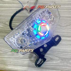 STOP LED 7 WARNA ANGLE EYES RUNNING RX KING RXKING + DUDUKAN STOP & PLAT NOMOR + SEIN LED KIRI KANAN WARNA ( BIRU - MERAH - KUNING - HIJAU )