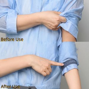 5pcs Elastic Sleeve Shorteners Non-Slip Cuff Fasteners for Shirt Hanfu Blazer & Suit Jackets