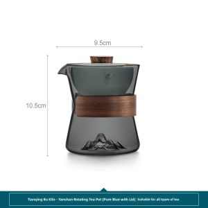 SANXUN | Portable Travel Tea Set with Quick Serve Cup 1 Pot 3 Cups