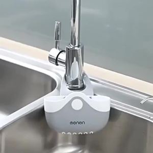 Home Storage Drain Basket Kitchen Sink Holder Sponge Basket Storage Adjustable Soap Shelf Hanging Drain Basket Faucet Shelf