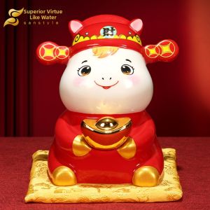 sanstyle | Wealth Wish Ceramic Coin Bank Desk Decoration