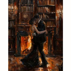 KAYOU | Dancing Couple Digital Oil Painting Paint By Numbers Kit Canvas Hand Drawing Picture Home Wall Decor Art Gift for Friend Family