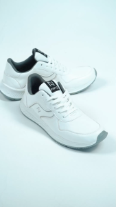 NAZREAL FOOTWEAR - Sepatu Sneakers Putih Pria / Sepatu Olahraga Pria Garvin Grey AXL020