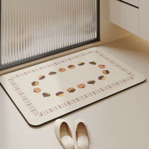 Bathroom Mat 2024 Modern Simple Style Water Absorbent Anti Slip Silicon Dendroid Kitchen Bathroom Floor Carpet Home Use
