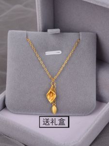 925 Sterling Silver Lotus Flower Necklace Double Lotus Ancient Style Clavicle Chain High End Luxury Ins Trendy Engraving