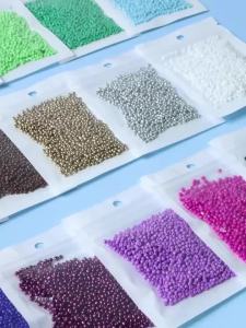 Hạt Cườm Thủy Tinh Đóng Gói Số Lượng Lớn 2/3/4mm Dạng Tròn Dùng Làm Phụ Kiện Trang Sức Tự Làm - Hoa Tai Vòng Tay Dây Chuyền - Lô 500/1000/150 Chiếc