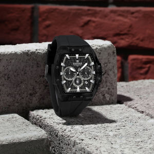 NAVIFORCE Original Mens Sports Chronograph Watch Quartz Movement Silicone Strap 50m Waterproof Luminous Pointer Lightweight Mens Outdoor Fashion Casual Watch NF6113