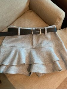 GUZILIAN | Autumn Winter Woolen Half Skirt Womens High Waist A-Line Short Skirt Anti-Light Folded Edge Mini Skirt Small Size Pleated Skirt