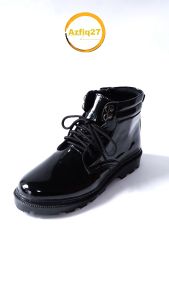 Sepatu Pdh TNI POLRI Security Tipe Pengencang Tali dan Resleting YKK Azfiq27 #9 Mengkilap