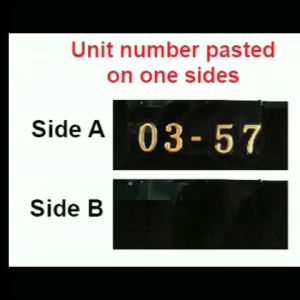 SG local seller Plug Play a SET of House Number Plaque with iron art hanger Acrylic plate & 3D digital number in golden