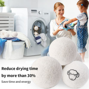 Wool Laundry Cleaning Ball Reusable Natural Organic Laundry Fabric Softener Ball Eco-friendly Wool Dryer Balls