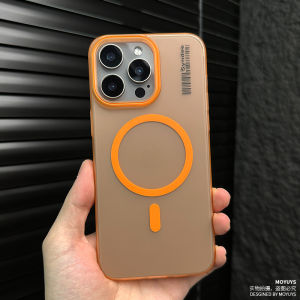 เคสโทรศัพท์แม่เหล็กบางเฉียบสำหรับ Apple 16Promax 15Pro รูใหญ่ 16 ฝาป้องกันแบบโปร่งแสงครึ่งตัว 14/13 รุ่นไฮเอนด์