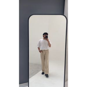 Kasual Celana Panjang Pria Cream Comfy Wide Pant Pria