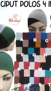 Ciput Polos 4 Warna Bahan Kaos - Hemat dan Praktis, 1pcs Dapatkan 4 Warna