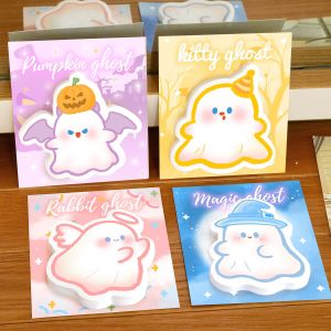 30 sheets Halloween Cute Ghost Sticky Notes Cartoon Message Memo Notes High Appearance Can Be Pasted N Times  Memo Pad Student