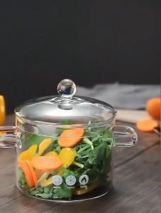HOT! PANCI MASAK KACA TAHAN PANAS STEWING SOUP POT BOROSILICATE GLASS PANCI KACA ANTI PANAS POT PANC