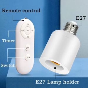 E27 60W Wireless Remote Control Smart Timer Switch Lamp Holder 110V 220V House Multi Light Switch Baby Room Bedroom Timer Switch