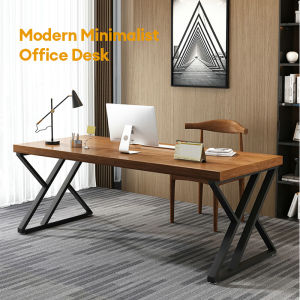 【In Stock-ships within 24H】Solid wood conference table Home Office Desk Remium Solid Wood & Metal Frame Conference Table – 180cm/160cm Office Meeting Desk Folding Long Table with Thickened Desktop for Study Gaming and Home Office (實木洽談會議桌)