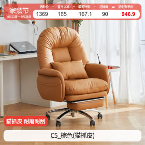 Ergonomic Computer Chair C5 Lazy Sofa Bed for Women Comfortable Long Sitting Home Office Chair with Footrest Adjustable Lumbar Support