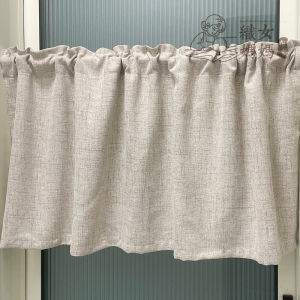 Japanese Style Cotton Linen Semi-Sheer Door Curtain Bedroom Window Treatments Rod Pocket Drapes Curtains for Wardrobe