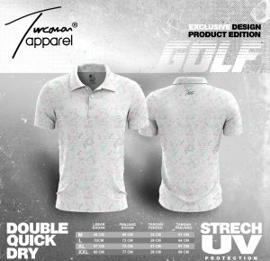 Kaos Jersey Olahraga Golf Pria Wanita Dewasa Warna Biru Fullprint Nyaman Di Pakai