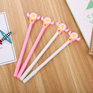 Anime Cardcaptor Sakura Star Wand Cosplay Sakura Card Captors Sealing Wand Pen Halloween Party Decor Gel Pen Friend Gifts