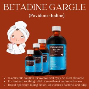 BETADINE (Povidone-Iodine) Gargle 240mL | 120ml | 60ml