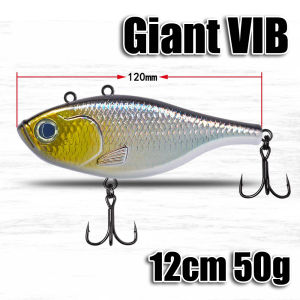 Anh L47 Giant VIB 120mm 50g 12cm Big Large Sinking Lures Fishing Gewang with Rattle Sound Free Treble Hook Protector