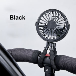 Stroller Fan Mini Portable Clip Fan USB Rechargeable Mini Baby Stroller Clip On Fan 360° Rotate Desktop Fan with Flexible Tripod