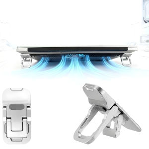 2Pcs Portable Mini Laptop Keyboard Stand Adjustable Desk Notebook Riser Holder Compatible with MacBook Air Pro Dell XPS HP All L
