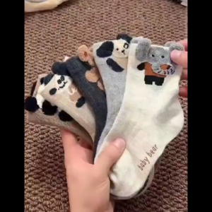 Tất trẻ em giữ ấm mùa đông hoạt tiết động vật ngộ nghĩnh (gấu bông panda chó voi)