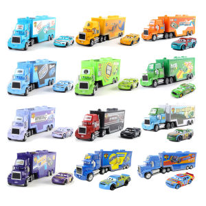 Takara Tomy | Disney Pixar Cars 3 Movie Truck Set Transport Truck Racing Die-Cast Vehicle & Trailer Playset For Kids Parent-Child Toys Gifts