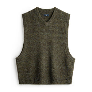 MADEN | American Retro Knit V-Neck Sleeveless Sweater Vest For Men