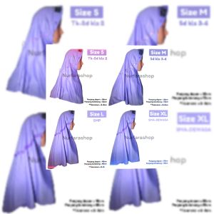 READY STOK !!! JILBAB INSTAN PITA SAMPING SERUT ASTRI KERUDUNG SEKOLAH ANAK TK SD SMP SMA DEWASA WARNA LILAC HIJAB DAILY